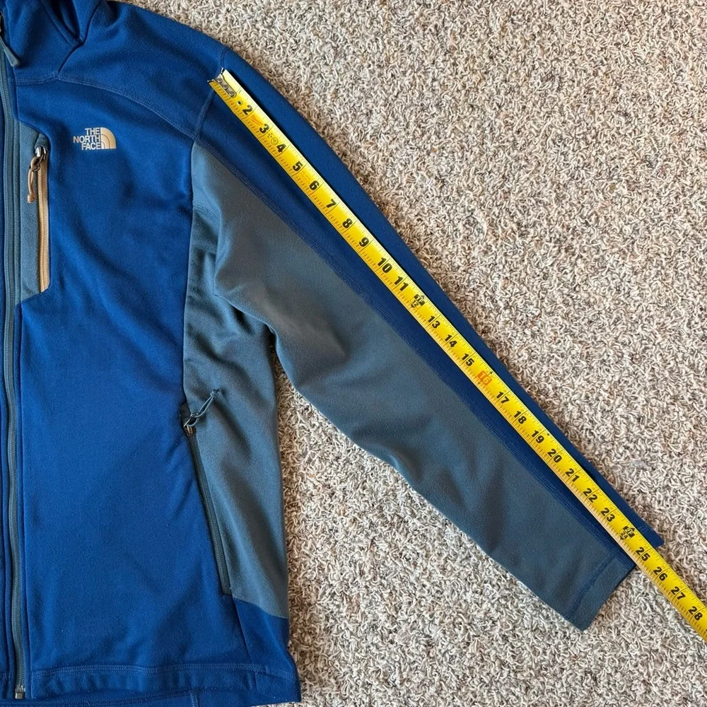 The North Face AO Softshell Hoodie Shady Blue Grey Mens Large Outdoor Hiking